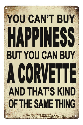 Corvette Gifts For Men Vintage Tin Garage Signs Funny Metal