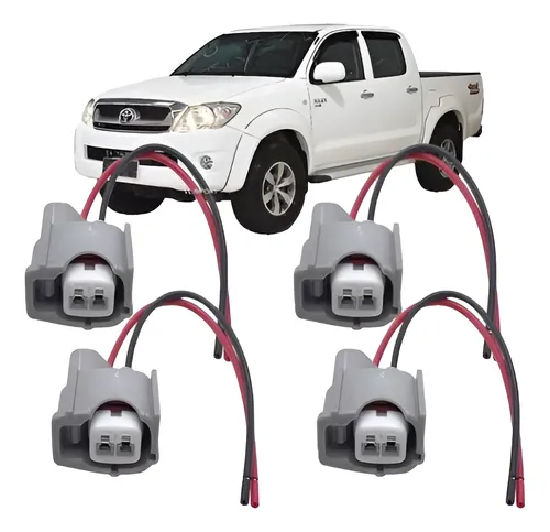 comprar Kit 04 Plug Conector Bico Injetor Toyota Hilux 3.0 Diesel