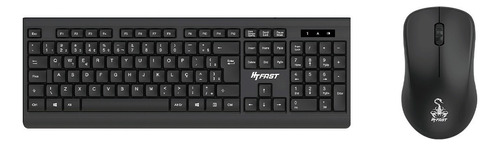 Conjunto Teclado E Mouse Wireless Universal Ergonômico Cor do mouse Preto Cor do teclado Preto