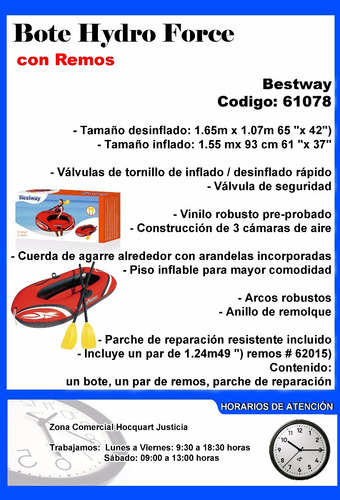 Bote Inflable Hydro-force - Charrúa Store