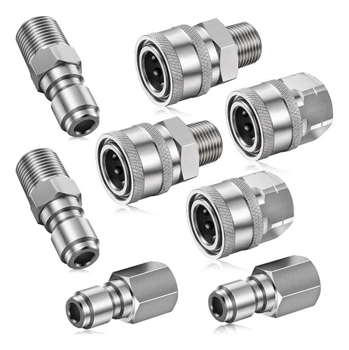 W Conector Rápido Macho Hembra De Acero Inoxidable Npt De S