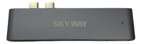 Hub Usb Tipo C 7 En 1 Aluminio P/ Macbook Hdmi 4k Sd Usb 3.0