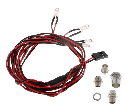 Imagen 9 de 9 de Faros Led Lámpara 4.8-6v Para Rc Modelo Coche De Deriva