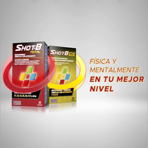 Multivitamínico Shot B Total 30 Cápsulas.