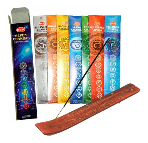 Inciensos Pack 7 Chakras + Portaincienso