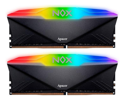 Memoria Apacer Nox RGB 16Gb 2X8Gb Ddr4 3200Mhz C16 Preta AH4U16G32C28YNBAA-2