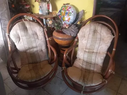 Sillas Giratorias En Bambu (Usado)