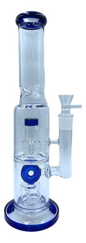 Ice Bong De Cristal Vidrio Grueso Con Percoladores 36cm