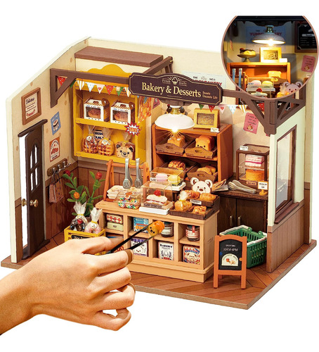 Robotime Miniature House Kit Diy Mini Dollhouse Con Accesori