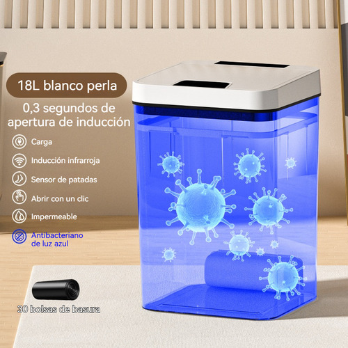 Cubo Basura De 18 L Recargable Con Sensor Inteligente Sala