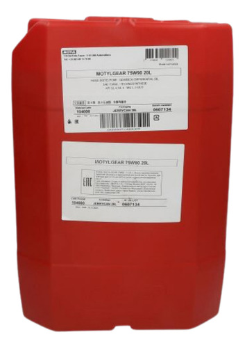 Aceite De Caja Sincrónica Sintético Sae 75w-90 Motul 20l