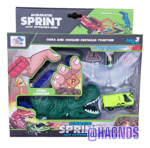 Lanzador De Autos De Dinosaurio Sprint Racing Autito