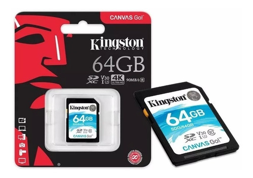 Cartao De Memoria Kingston 64gb Classe 10 Sdg 64gb Sdxc 90mb