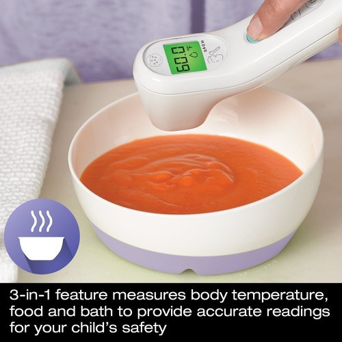 Termómetro Braun no touch 3 en 1 para niños, comida, baño