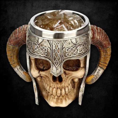 Medieval Mug, Acero Inoxidable Mugskull Mug Tankard Cup