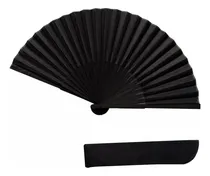 Comprar 2 Abanicos Plegables De Mano De Seda De Color Negro Grande