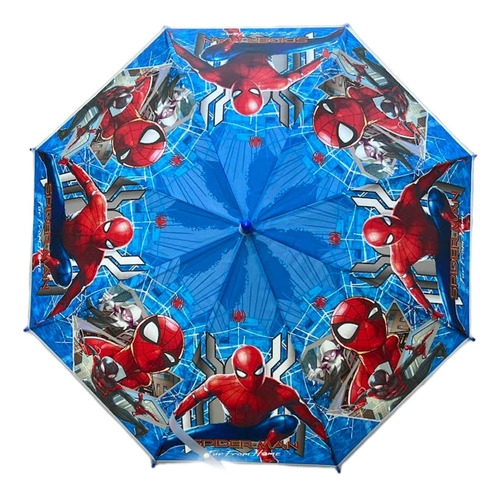 Paraguas Infantil Para La Lluvia Niños Y Niñas Color Spiderman Diseño De La Tela Liso