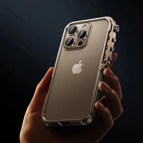 Funda Bumper Armor De Metal Y Aluminio For iPhone 14/15/16