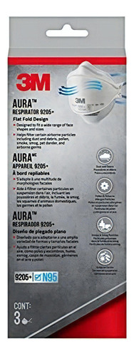 Respirador De Partículas 3m Aura 9205+ N95, Ligero, Respira