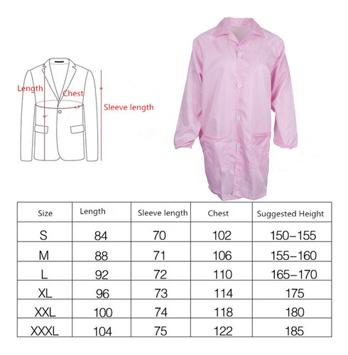 Esd Anti-static Jacket Coat Mujer Ropa