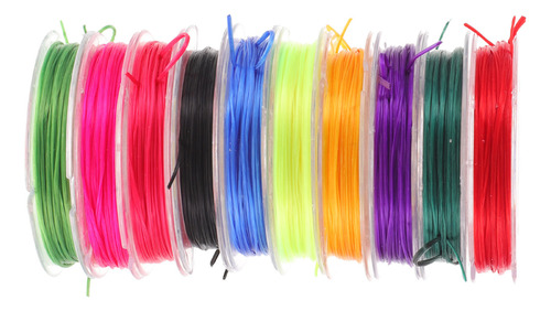 10 Rollos De Perlas De Colores, Pulsera De Hilo, Collar De C