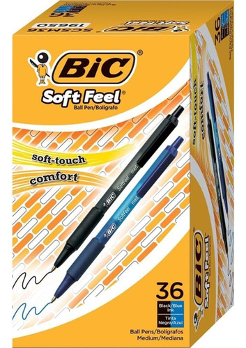 Bic Soft Feel Assorted Colors Retractable Ballpoint Pens, Me