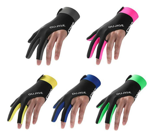 2 Guante De Billar De 3 Dedos, Guantes De Juego Empalme