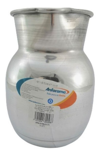 Jarra Cafetera De Aluminio 2 Litros 2 Piezas Color Plateado