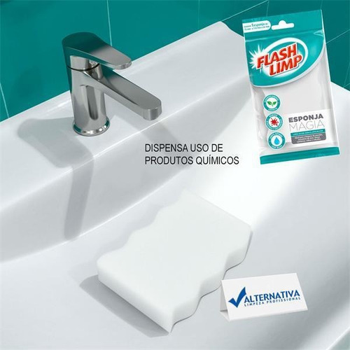 Kit Com 3 Esponja Magica Flash Limp Limpa Paredes E Tira Man