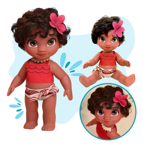 Boneca De Silicone Moana Divertida Com Cheirinho Delicioso