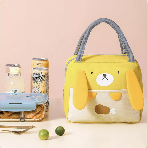 Lonchera Bolsa Térmica Colación Con Diseños Ts-031 Amarillo