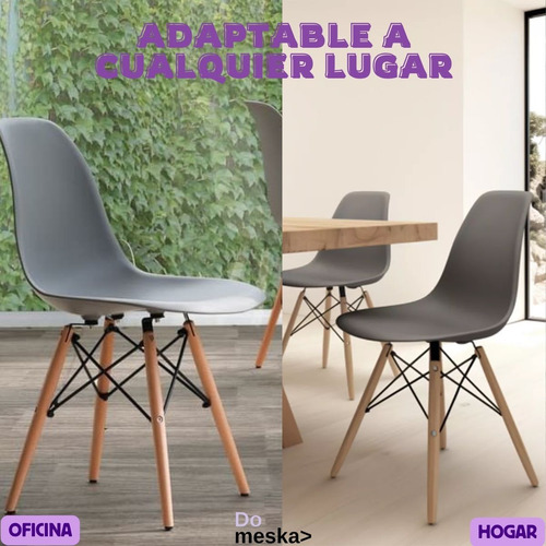 Set 6 Sillas Eames Minimalista Para Jardin Salas Comedor