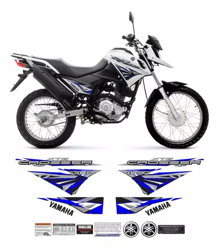 Kit Adesivos Faixa Yamaha Xtz Crosser 150 2014 Preta Cr15