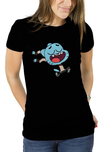 Polera Negra Mujer - El Increíble Mundo De Gumball