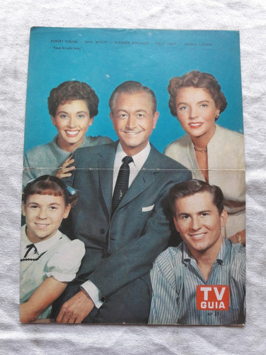 Antiguo Poster Revista Tv Guia N° 37 Robert Young Jane Wyatt