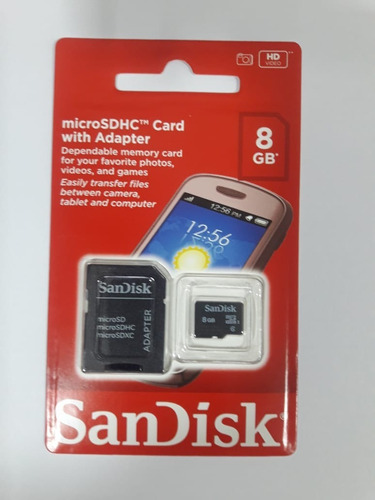 Micro Sd 8gb C4 / Sdsdqm-008g-b35a - Sandisk