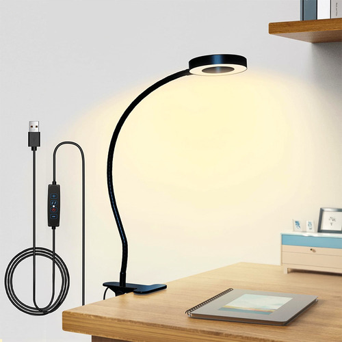 Lámpara De Escritorio Led Con Clip De Protección Ocular Con