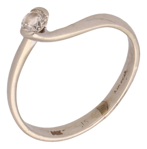 Anillo De 14k Oro Blanco, 1.4 Gramos