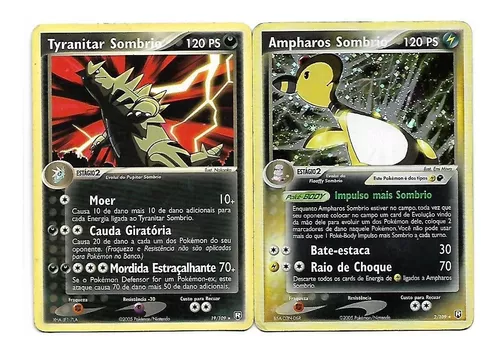 Carta Pokemon Tyranitar Sombrio Ex Retirno Equipe Rocket