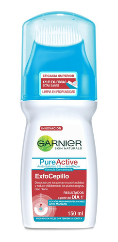 Imagen 2 de 3 de Exfocepillo Facial Pureactive Garnier 150ml