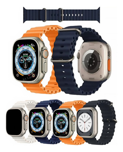 Pulseira Oceano Para Smartwatch Silicone Alta Qualidade