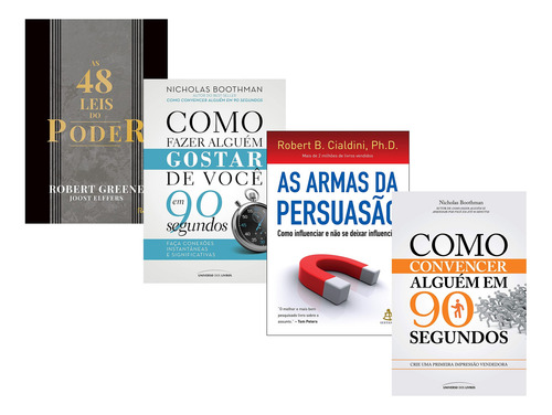 Kit As 48 Leis Do Poder+ Como Convencer Alguém Em 90 Seg + 2 Livros
