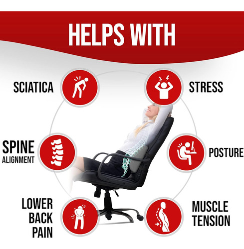 Soporte Lumbar Silla De Oficina Almohada De Soporte Lum...