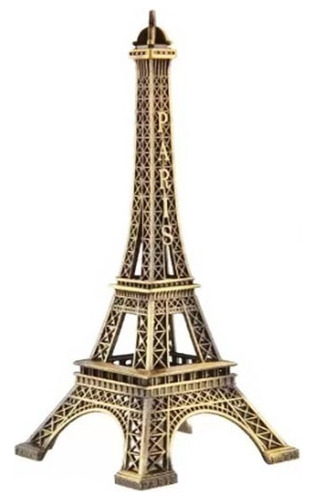 París Torre Eiffel 25 Cm Replica Decorativa Metalica Bronce 