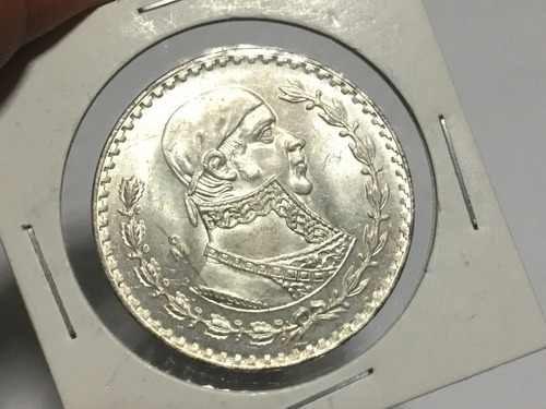 Un Peso Morelos 1961 Plata Ley .100