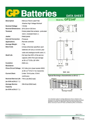 Imagem 3 de 6 de 10 Baterias Pilha 23a 12v Gp Alarme Controle Ppa Peccinin