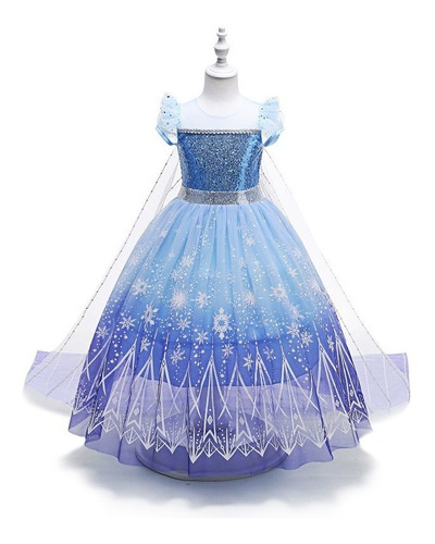 Disfraz De Princesa Elsa Para Niñas Vestido Frozen Navidad