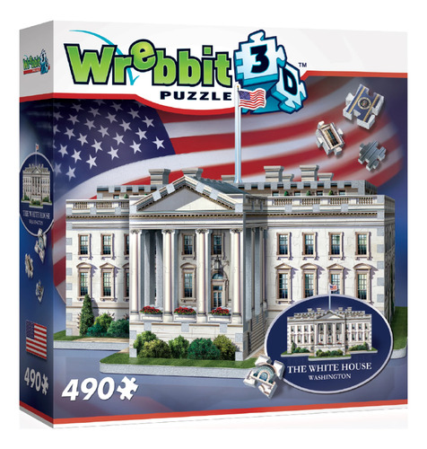 Puzzle 3d Maqueta De La Casa Blanca Washington Dc 490 Piezas