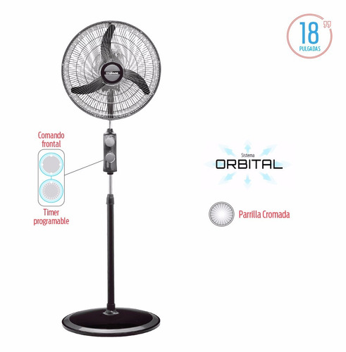 Ventiladot De Pie Liliana Orbital 18¨ Vptc18 Timer 