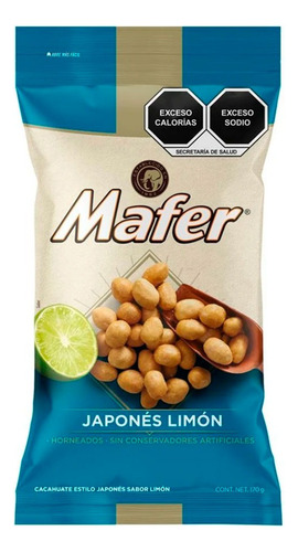 5 Pack Cacahuates Japones Limon Mafer 170gr
